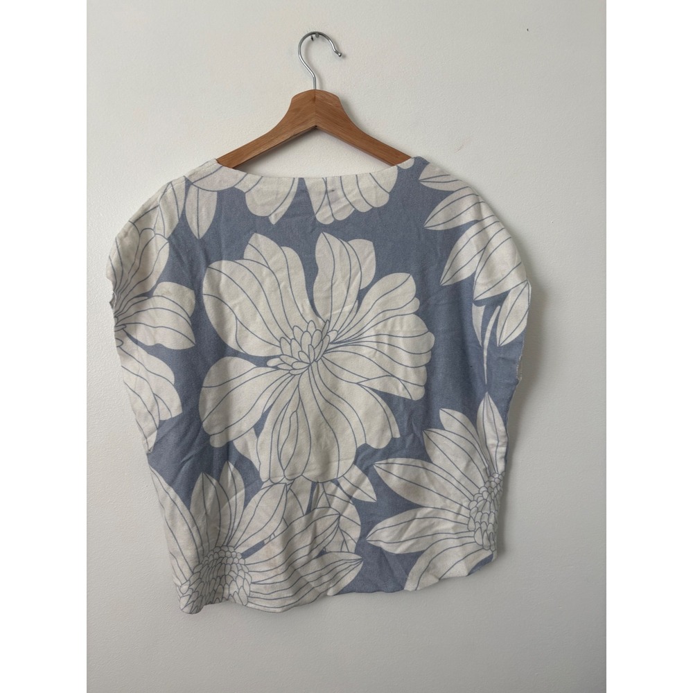Sioni Blue & White Floral Knit Dolman Sleeve Sweater – Size Large - Picture 4 of 4
